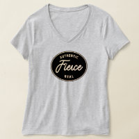 Fierce Gift, Women's V-Neck T-Shirt, grey