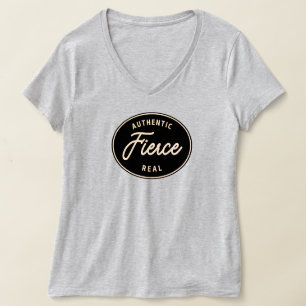Fierce Gift, Women's V-Neck T-Shirt, grey T-Shirt
