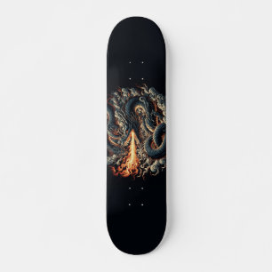 Fierce glowing dragon design skateboard