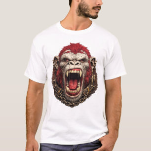 Fierce Gorilla Head T-Shirt – Strong Animal Design