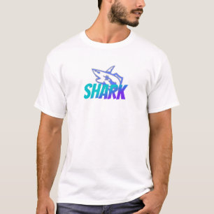 Fierce Gradient Shark Logo  Bold Ocean  T-Shirt