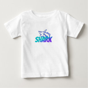 Fierce Gradient Shark Logo   Bold Ocean Vibes Baby T-Shirt