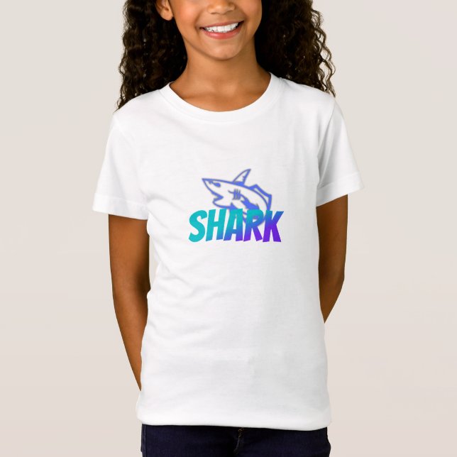 Fierce Gradient Shark Logo | Bold Ocean Vibes T-Shirt (Front)