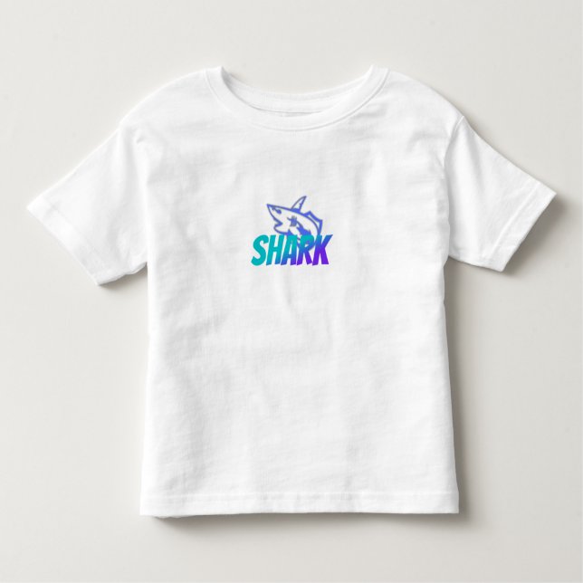 Fierce Gradient Shark Logo | Bold Ocean Vibes Toddler T-Shirt (Front)