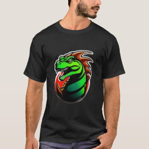 Fierce Green Dragon Artwork T-Shirt