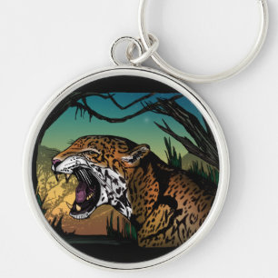 Fierce Growling Jaguar Jungle – Bold Key Ring