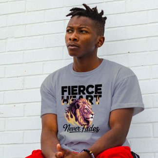 Fierce Heart Never Fades Lion Eyes Adventure  T-Shirt
