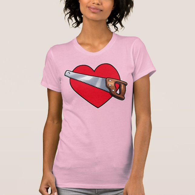 Fierce Heartbreaker Anime Hearts Crowbar Design T-Shirt (Front)