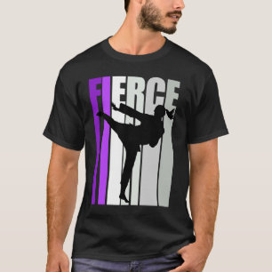 Fierce Karate Birthday Colourful Black Belt Practi T-Shirt