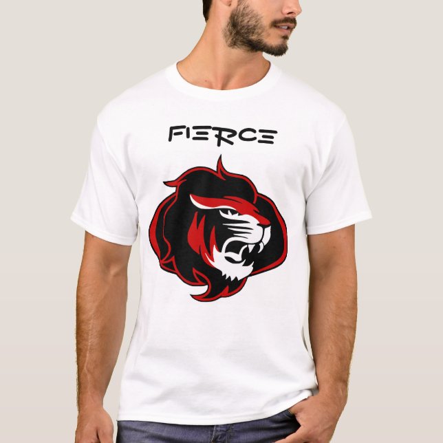 Fierce King print Men's Basic T-Shirt (Front)
