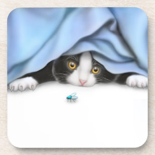 Fierce Kitty Hunter Cork Coaster