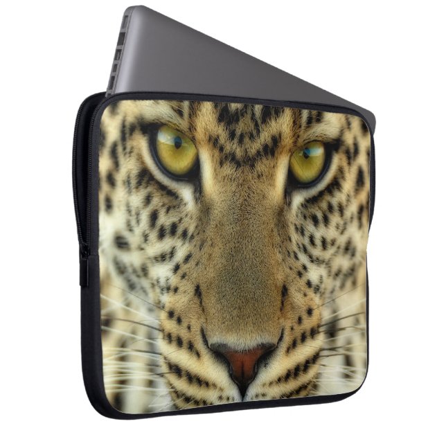 Fierce Leopard Laptop Sleeve (Front Right)