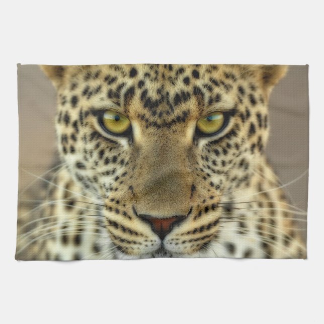 Fierce Leopard Tea Towel (Horizontal)