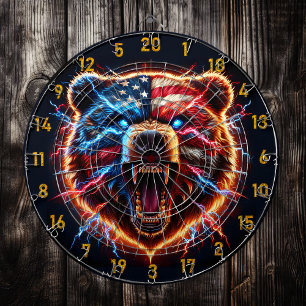 Fierce Lightning Bear and Fiery Strength Dartboard