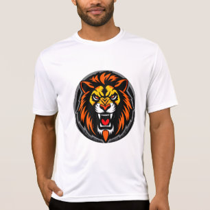 Fierce Lion Head Graphic Vibrant T-Shirt