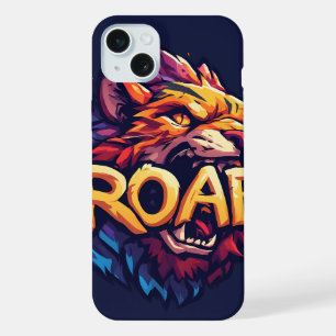 Fierce Lion Roar Motivational Colourful Wildlife A iPhone 15 Plus Case