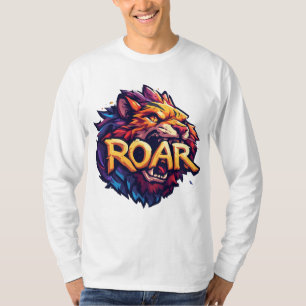 Fierce Lion Roar Motivational Colourful Wildlife A T-Shirt