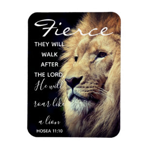 Fierce Lion Scripture Magnet