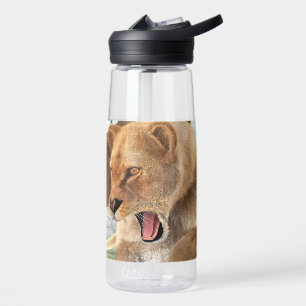 Fierce Lioness Jungle Adventure Art Water Bottle
