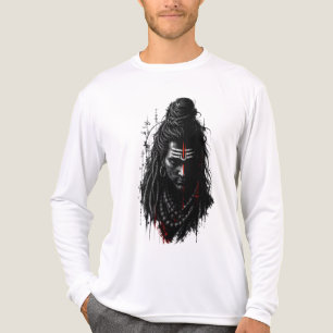 Fierce Lord Shiva Mahakal Grunge Dark Splash Art Tri-Blend Shirt