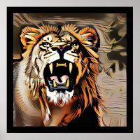 Fierce Majestic Lion - King Of The Beasts