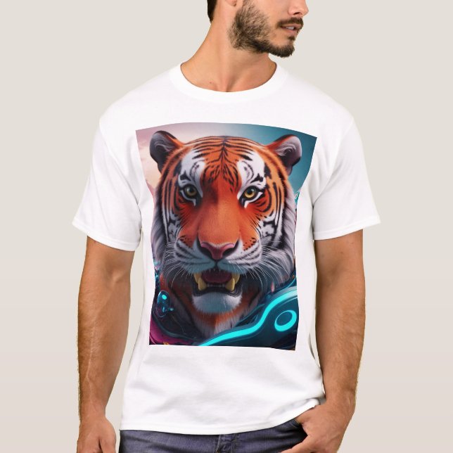 Fierce Majesty - 3D Tiger T-Shirt (Front)