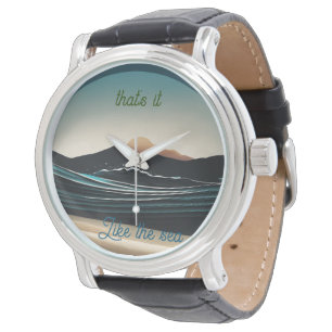 Fierce Minimalist Monta beach Ocean Wave Logo - Watch