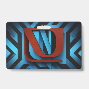 Fierce Netflix Logo on Black and Blue Background- ID Badge