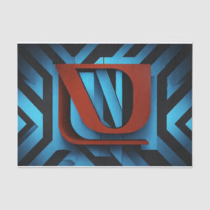 Fierce Netflix Logo on Black and Blue Background- Tissue Paper