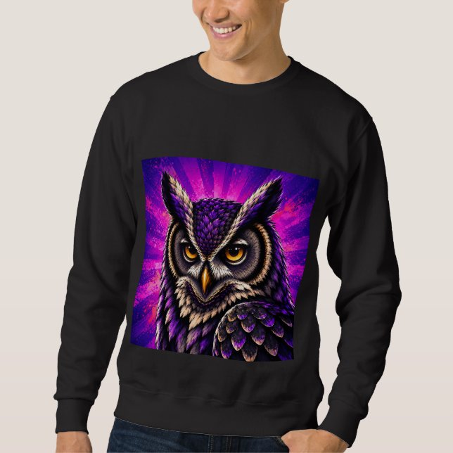 Fierce Owl Vintage Wildlife Sweatshirt (Front)