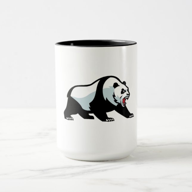 Fierce Panda – Bold Aggressive Emblem T-Shirt Mug (Center)