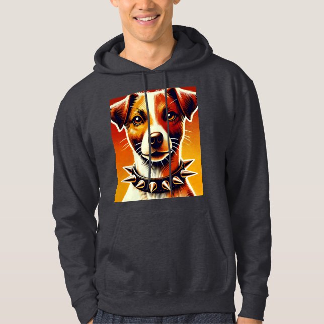 "Fierce & Playful: Jack Russell Vibes" 🐾 Hoodie (Front)