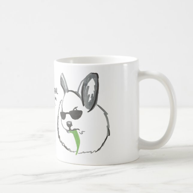 Fierce Rabbit with Quote Coffee Mug (Right)