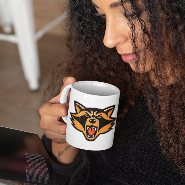 Fierce Raccoon Mascot Bold Wild Animal Graphic  Coffee Mug (Creator Uploaded)