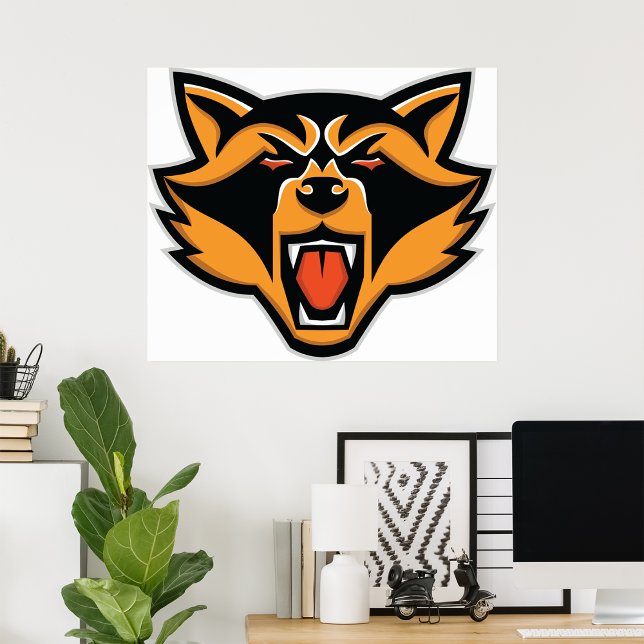 Fierce Raccoon Mascot Bold Wild Animal Graphic  Poster (Creator Uploaded)