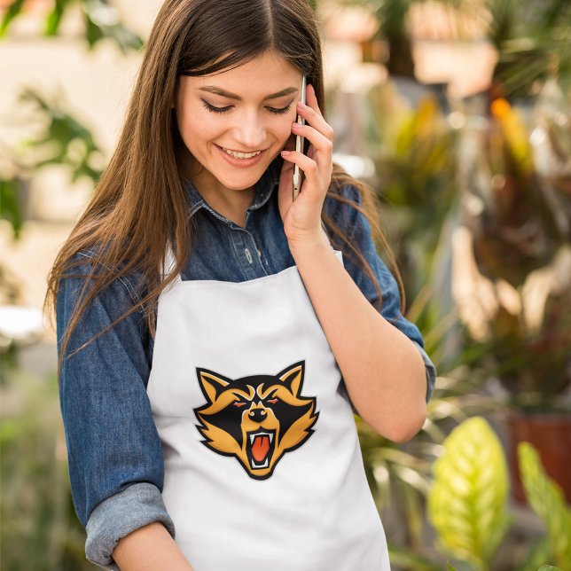 Fierce Racoon Mascot Bold Wild Animal Graphic  Standard Apron (Creator Uploaded)