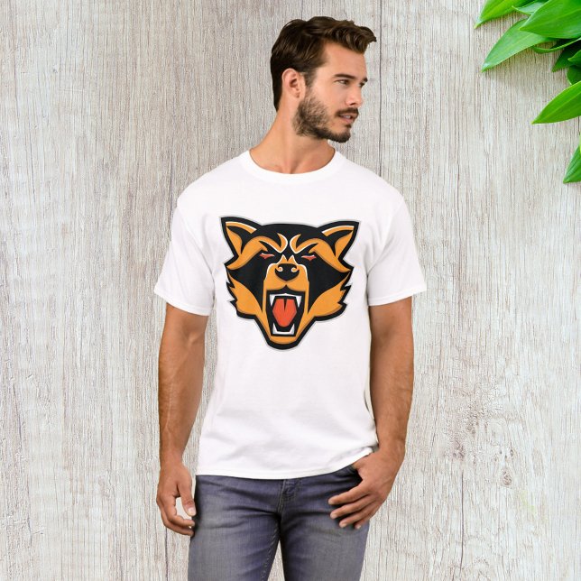 Fierce Racoon Mascot Bold Wild Animal Graphic  T-Shirt (Creator Uploaded)