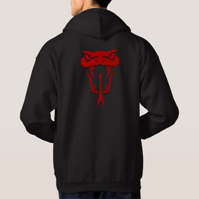 Fierce Red Snake Face Unisex  Hoodie (Back)