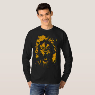 Fierce roaring lion splash art T-Shirt