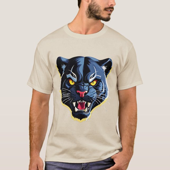 Fierce Roaring Panther Mascot T-Shirt (Front)