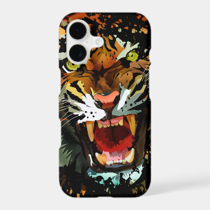 Fierce Roaring Tiger Artwork Bold Wild Jungle
