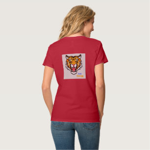 Fierce Roaring Tiger Great Energy Graphic Red T-Sh T-Shirt