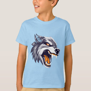 Fierce Roaring Wolf Boys' T-Shirt