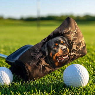 Fierce Rottweiler Golf Putter Head Cover