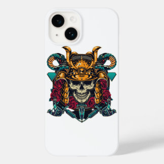 Fierce Samurai Skull Vintage Tattoo Art Case-Mate iPhone 14 Case