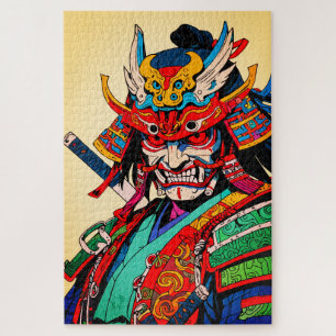 Fierce Samurai Warrior – Colourful Japanese Bushid Jigsaw Puzzle