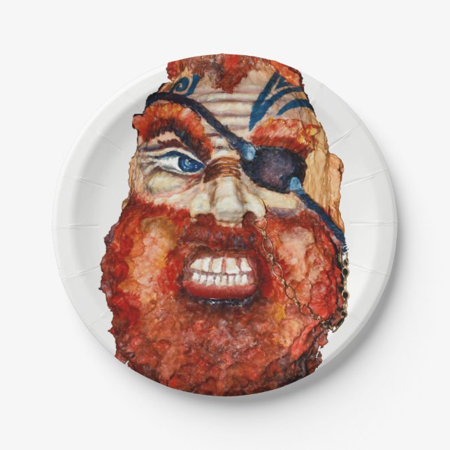 Fierce Scandinavian viking Paper Plate (Front)