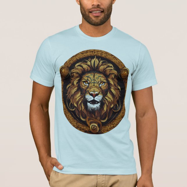 Fierce Serpent King Lion – Stylised Vector T-Shirt (Front)