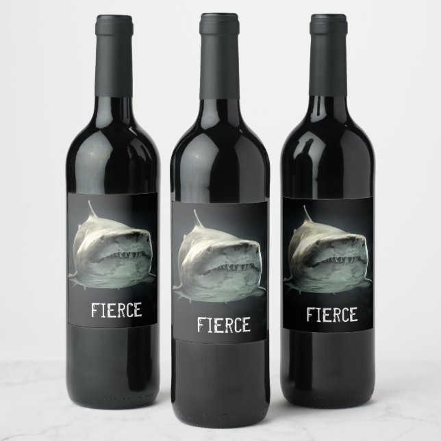Fierce Shark Notebook Wine Label (Bottles)