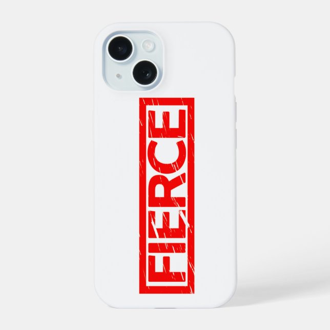 Fierce Stamp iPhone 15 Case (Back)